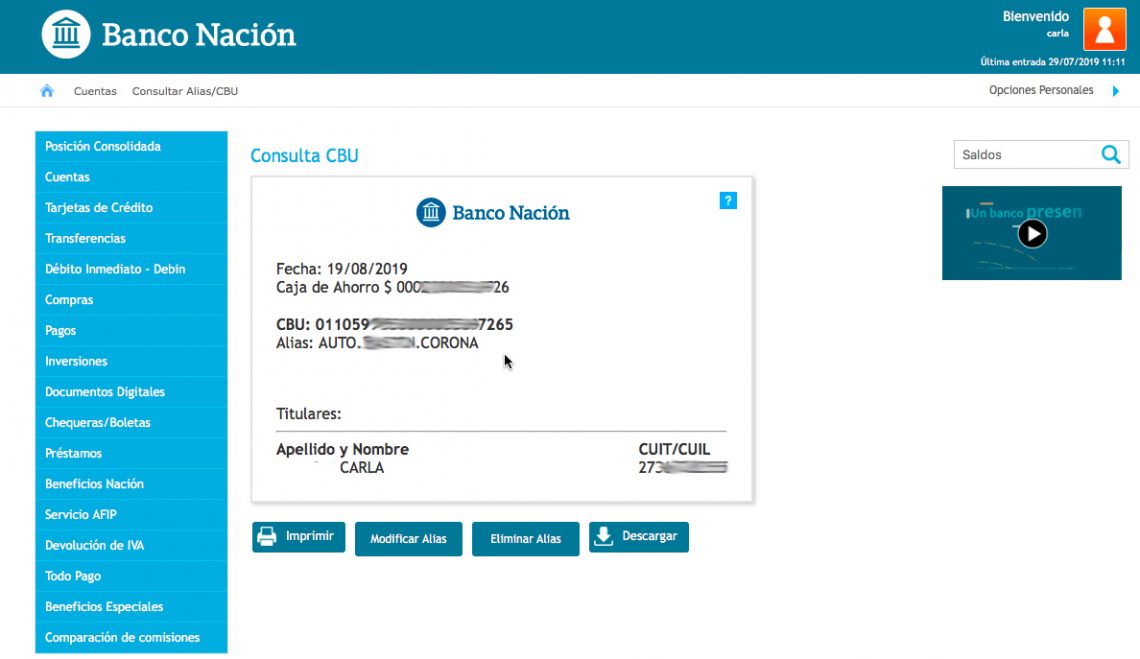 Cbu Y Alias ¿qué Son Y Cómo Saberlos Online O Por Cajero Ar 9494